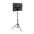 Adjustable Metal Music Stand- Sturdy Foldable & Portable Floor Model for Sheet Music Studio & Live Performances