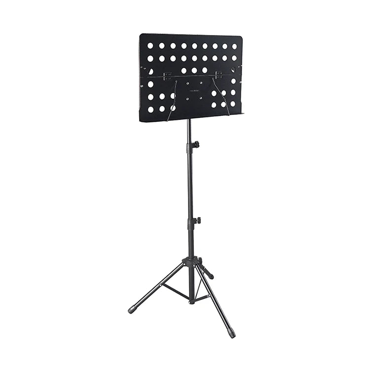 Adjustable Metal Music Stand- Sturdy Foldable & Portable Floor Model for Sheet Music Studio & Live Performances