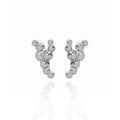 Glamorousky 925 Sterling Silver Simple Personality Y-shaped Flat Bead Geometric Stud Engagement Wedding Anniversary Gift