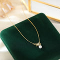 Bow Shape 925 Sterling Silver Shell Pearl Pendant Love Necklace Fine Jewelry