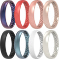Inner Breathable Design Silicone Rings Wedding Durable Silicone Wedding Ring for Women