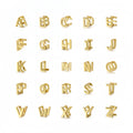 Wholesale Hot Selling Customizable English 26 Letters Ear Cuff Buckle Brass 18k Gold Jewelry Name Alphabet Dainty Initial Studs