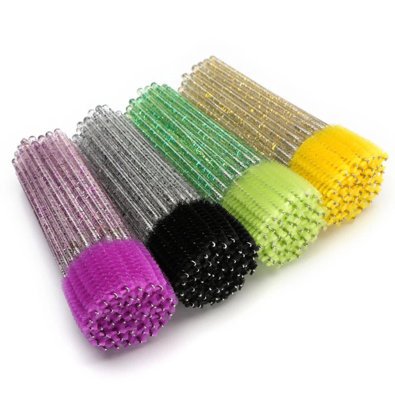 Acryl Cosmetics MakeUp Crystal Spoolies Mascara Wand Applicator Eyebrow Diamond Beauty Brush for Lash Eyelash Extension