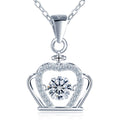 Luxurious 925 Sterling Silver Queen Crown Moissanite Pendant Necklace High Jewelry for Women