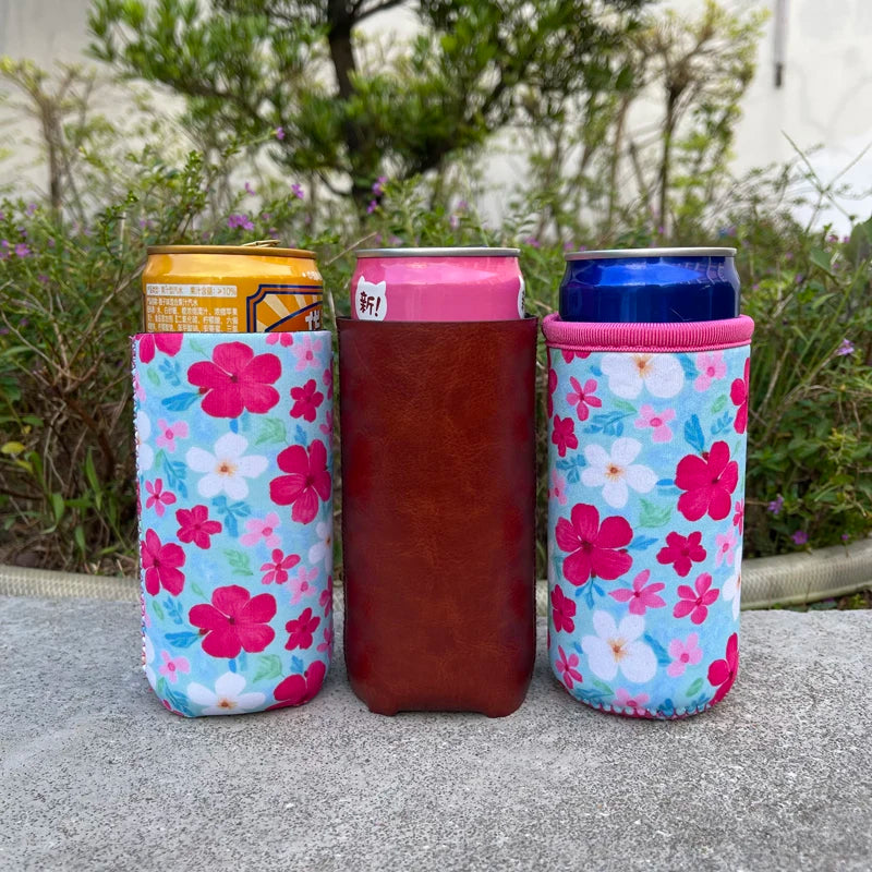 330ml 12oz Sublimation Custom Print Neoprene Drink Skinny Can Koozy Christmas Beer Coozy Cozy Insulated Slim Can Cooler Sleeve