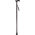 S-Shape Grip Floral Printed Walking Cane Sturdy Single Base with PP Grip Rubber Grip for Elderly People Assisting with Mobility