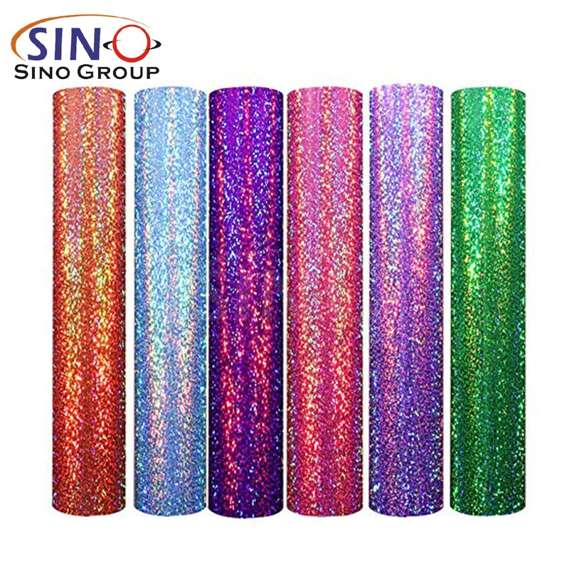 Alluring Colors Storage Iridescent Metallic Heat Transfer Vinyl Holographic Plotter Cutting Heat Press Korean Iron on Vinyl