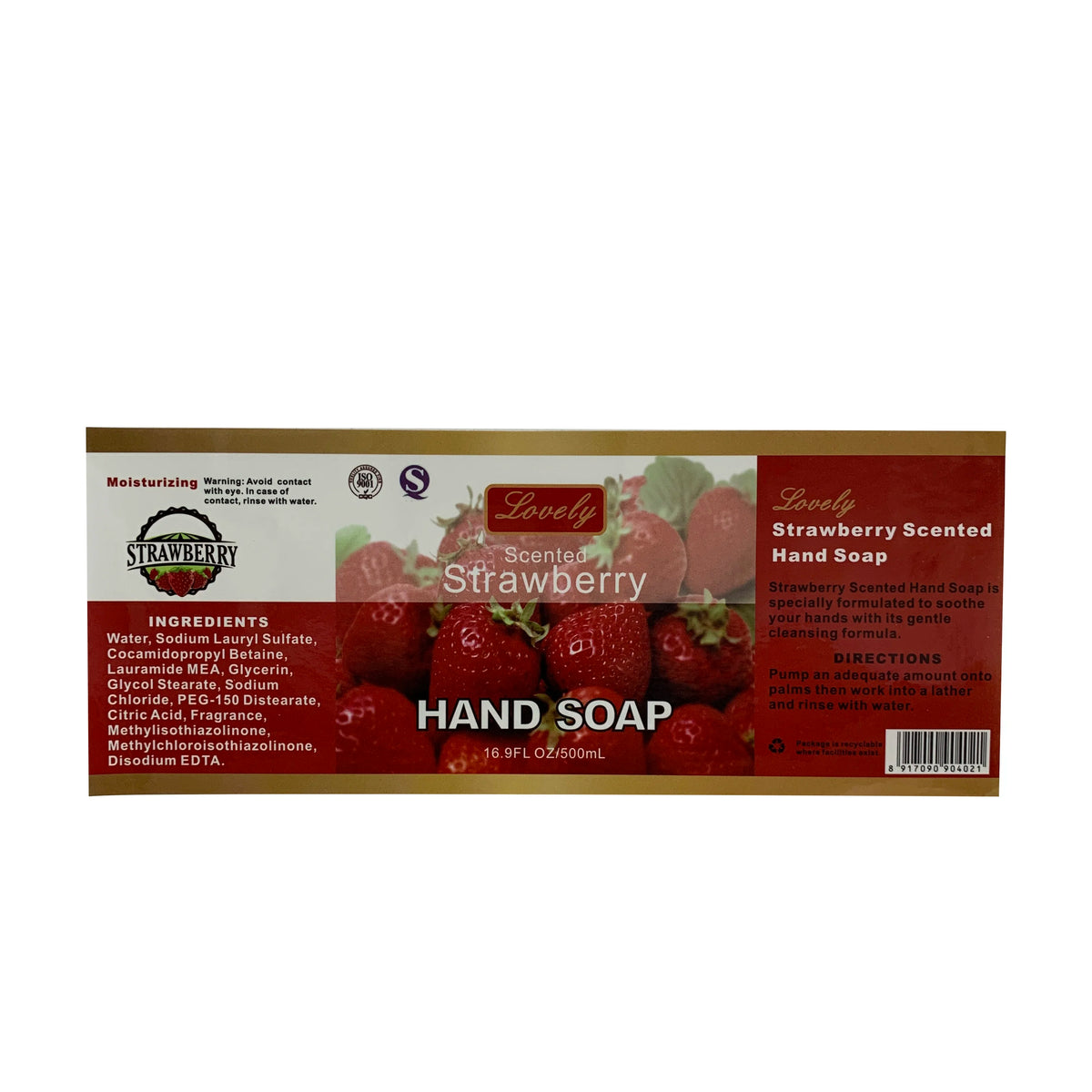 Customized Liquid Hand Soap Waterproof Permanent Adhesive Vinyl Rolled Sticker Label