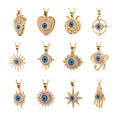 European American New Fashion Jewelry Hip Hop Personality Necklace Gold Plated Pendant Demon Eye Necklace for Women