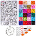 Jewelry Making DIY Art Craft Kit Glass Pony Seed Letter Alphabet Beads for Bracelets Valentine Gift Acrylic Plastic Lucite Beads
