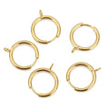 Waterproof Stainless Steel Huggie Earrings Hooks with Loop Ear Post Jump Ring for DIY Earring Making