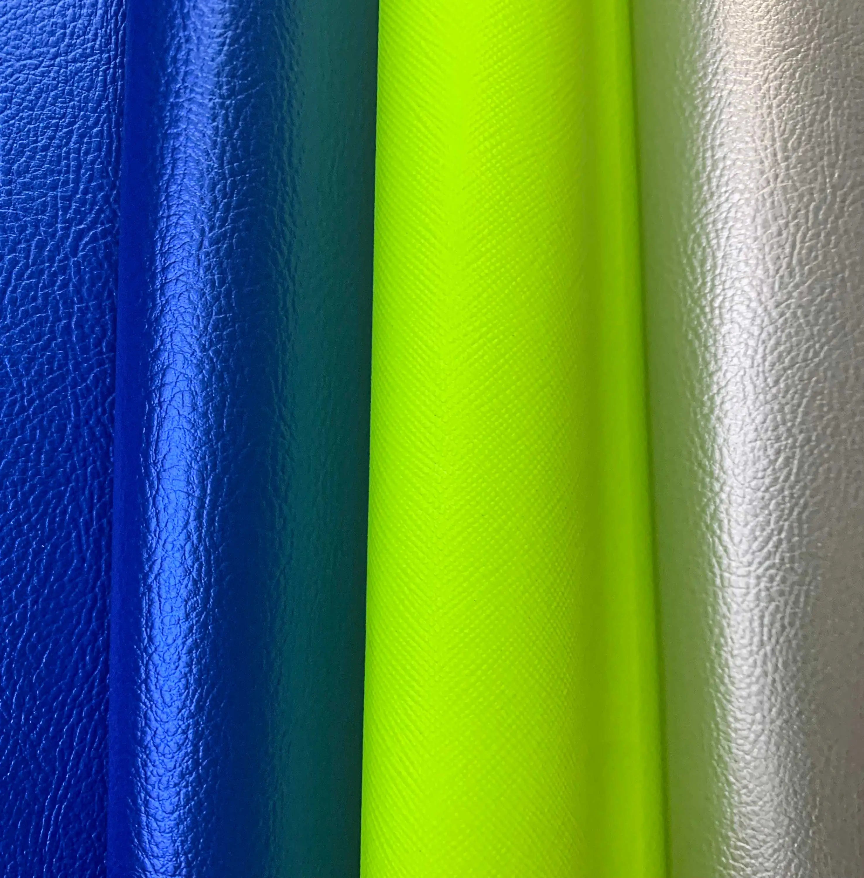 Free Sample PVC Synthetic Leather Microfiber Stretch Fashion Fabric PU Roll Bags Shoes Upholstery Car Seats Chairs Lining
