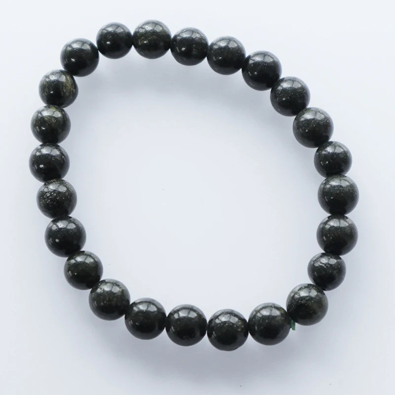 Natural Stone Bracelet for Women and Men Russian Serpentine Agate Gemstone Beads Trendy Ball Shape for Anniversaries