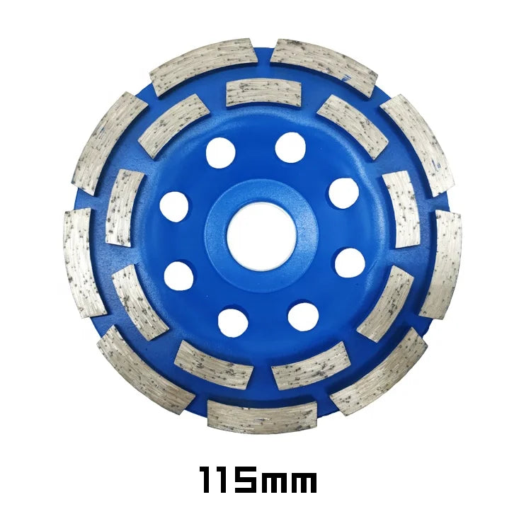 High Quality 4.5\" Double Layer Diamond Cup Grinding Wheel Custom Standard Power for Concrete Stone Granit Deburring Application