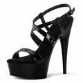 Models New Gladiator Pole Dance Nightclub 15cm Fashion Platform Dance Shoes Elegant Women's High Heels Show Full Dress Sandals