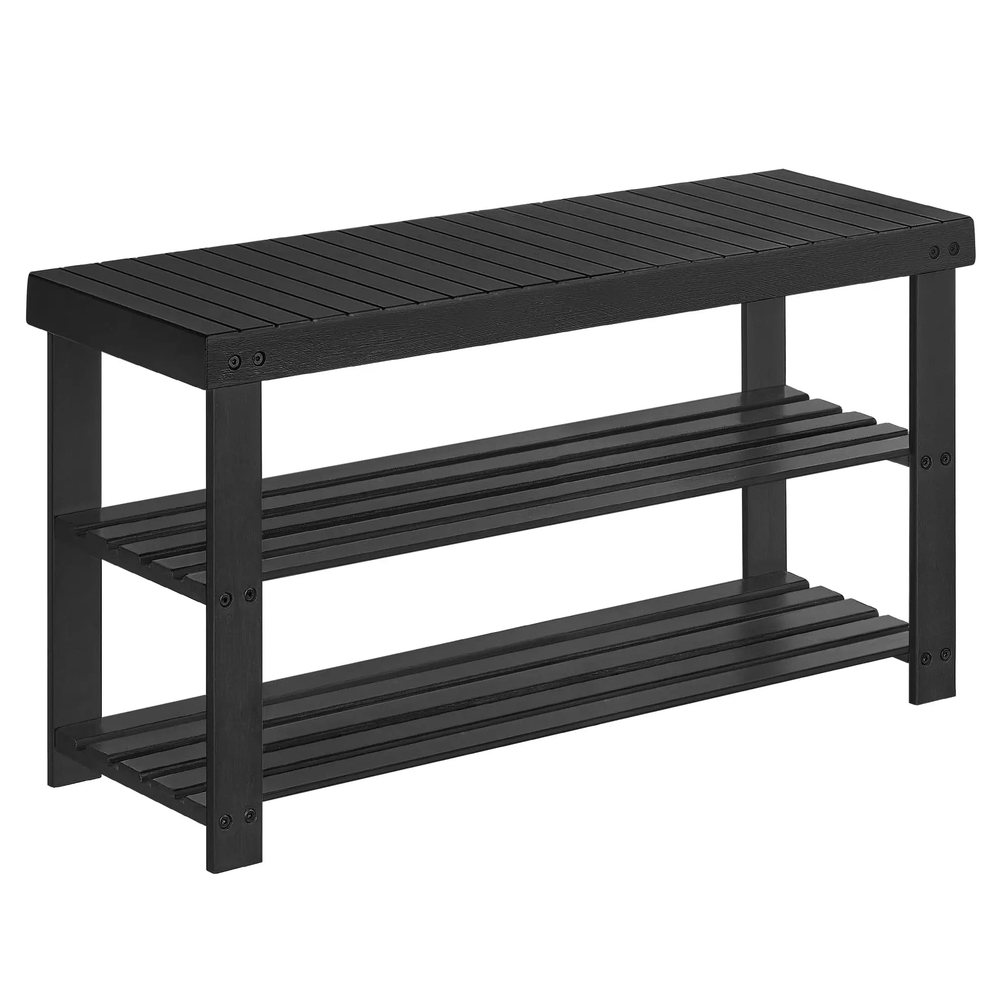 Bamboo Shoe Rack Wooden Shoe Shelf for Hallway Living Room  Bamboo Storage Organizer Free Standing Shoe Racks Bamboo Shelf