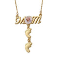 Source Factory Custom Jewelry Necklace Sublimation Footprint Necklace Mother's Day Gift