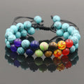 Handwoven Chakra Bracelet Healing Crystal Yoga Stone Beaded Bracelets Meditation Relax Anxiety Bangle Stone Bracelets