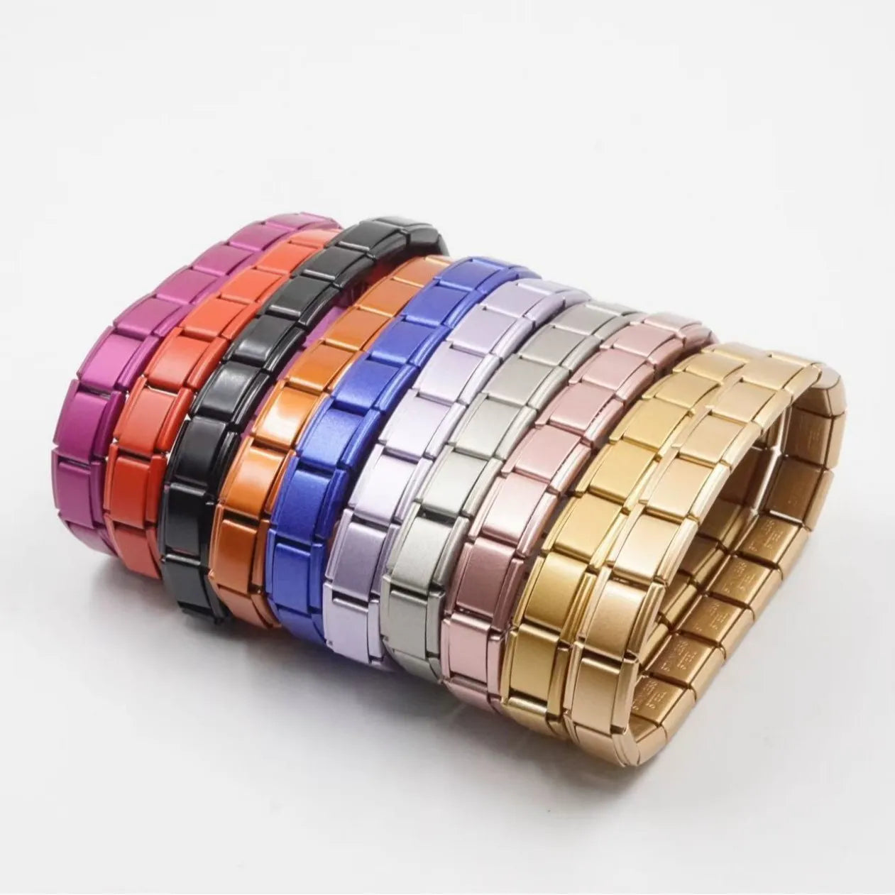 Hot Selling Unisex DIY Trendy Stainless Steel Bracelet Versatile Matte Watch Band Jewelry Italian Charm Bracelet