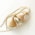 Portable Aromatherapy Drop Shape Frost Car Diffuser Bottle Hanging 5ml Wood Lid Empty Car Diffuser Bottle