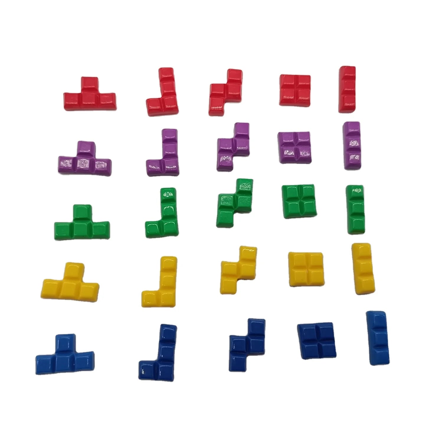 Multicolor Puzzle Blocks Flatback Resin Cabochon 3D Building Blocks Slime Charms for Craft DIY Jewelry Making Scrapbooking Phone