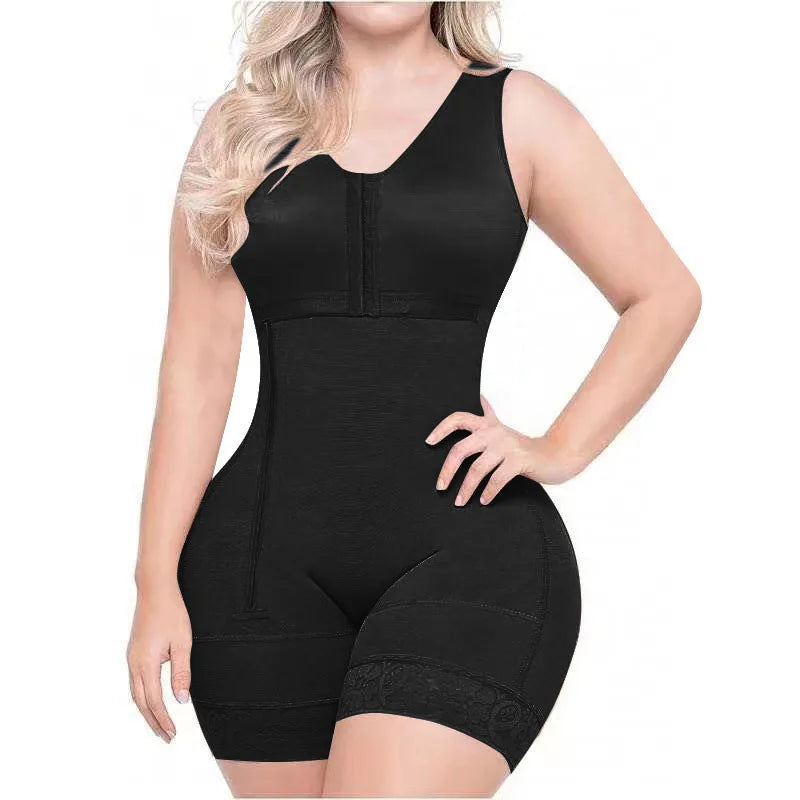 Side Zipper Body Shaper Bodysuit Corset Top Bustier Original Colombian Girdles Postpartum Slim Shapewear Women Underwear