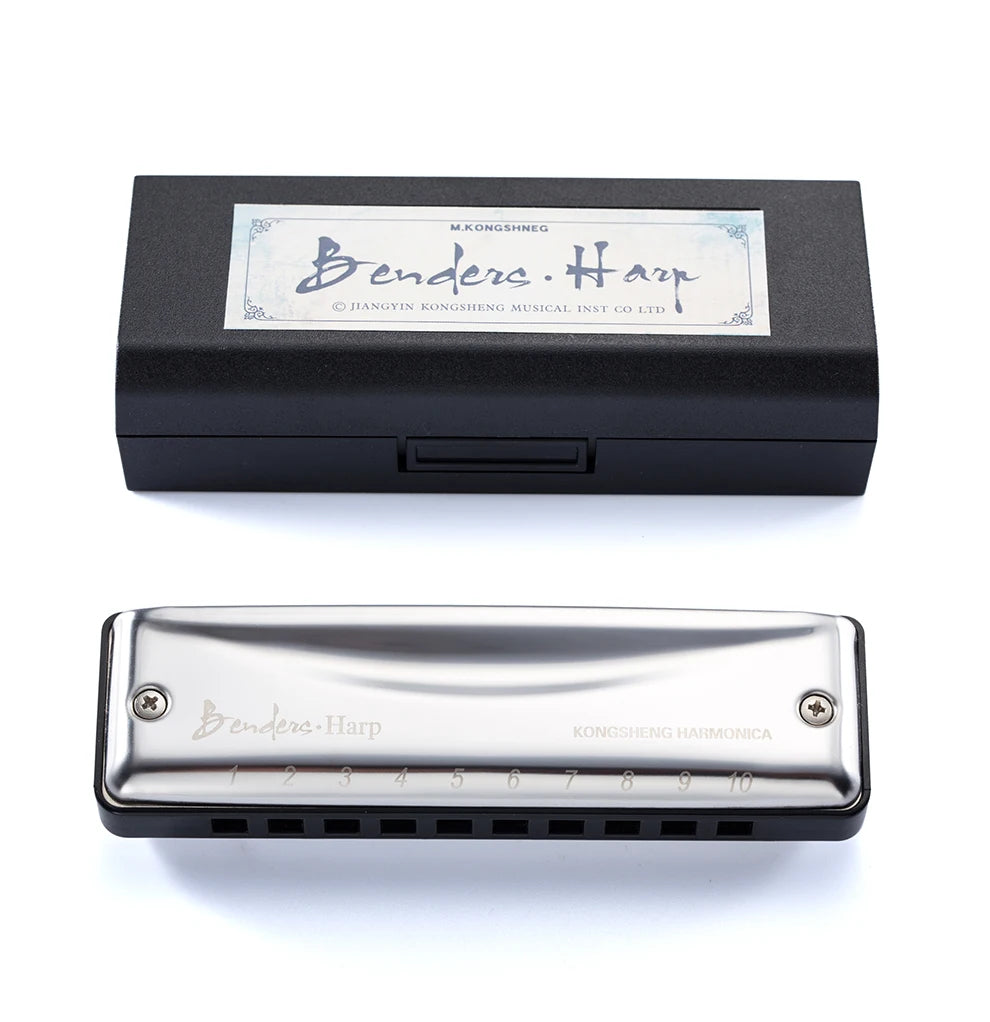 Kongsheng Professional 10 Holes Diatonic Harmonica Bendersharp Series for Beginners