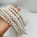 100% Freshwater Pearls AA Grade 10-12 mm White Perfect Shape Strand Loose Wholesale Natural with Small Flaw