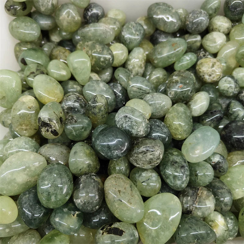 Factory Price Prehnite Tumbled Stones Wholesale Natural Crystal Gravel Prehnite Polished for Fengshui