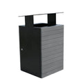 Outdoor Large Plastic Wood Garbage Receptacle Trash Can Outside Garden Street Recycle Waste Bin Container Public Dustbin