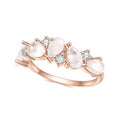 OL0932 Abiding Jewelry New Product Sterling Silver Engagement Jewellery Pear Cut 4x6mm Milky Rainbow Moonstone Gemstone Ring