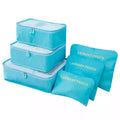 R1019 Customized 6 PCS Travel Storage Bag Set Cloth Wardrobe Suitcase Pouch Travel Organizer Bag Case Shoes Packing Cube Bag