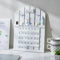 Eco-Friendly Mediterranean Perpetual Wooden Hanging Wall Calendar HYE11 Ornaments for Home Room Decoration