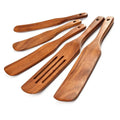 5 Pcs Wooden Kitchen  Spurtle Set for Cooking Stirring Mixing ServingSpurtles Kitchen Tools