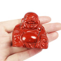 Huiying Handmade Natural Red jasper Crystal Carving Stone Buddha Statue Gift Crafts