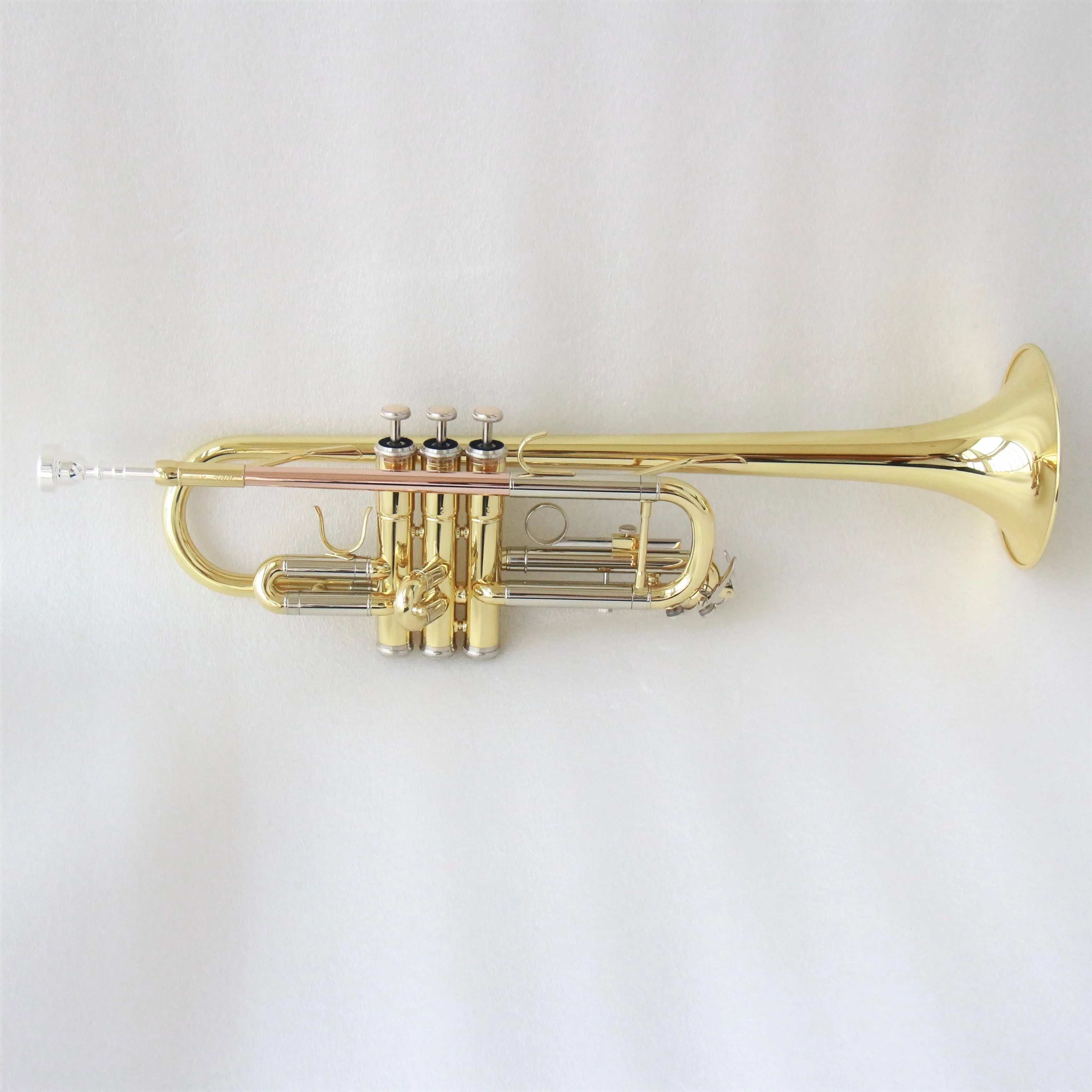 High-End Professional Chinese Trumpet Special C Tone Gold Lacquered Instrument
