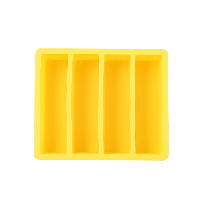 4 Cavity Silicone Ice Cube Tray Mold Square Shape Silicone Ice Cube Tray Ice Cream Maker