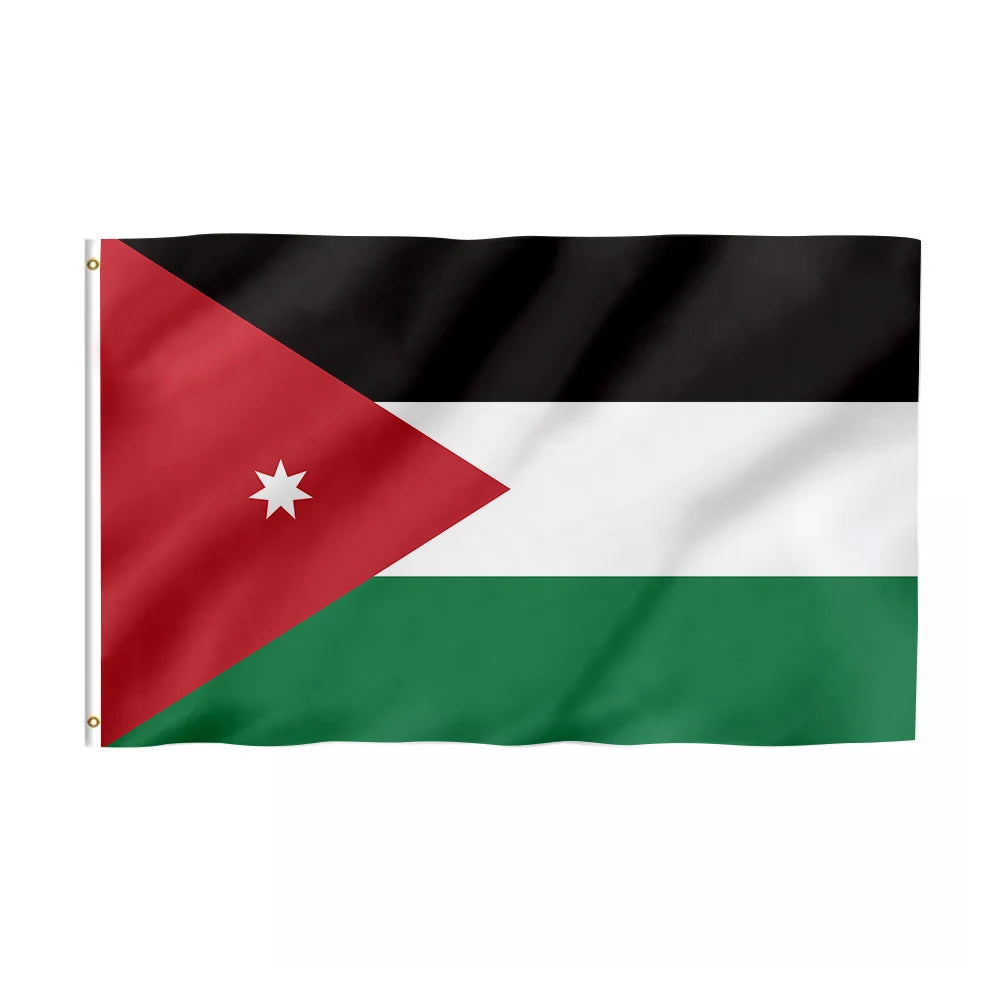 Promotional Product Banderas Publicitarias 100%Polyester Outdoor Custom the Hashemite Kingdom of Jorden Flag