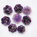 Wholesale Natural Crystal Carving Rose Flower Crystal Amethyst Hand Carved Flower for Gifts