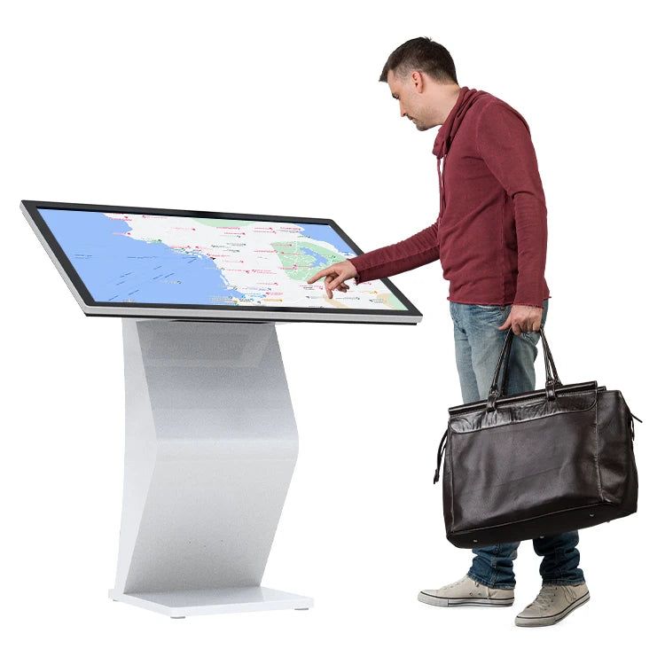 HUSHIDA 43 Inch Horizontal Full hd Digital Advertising Display Monitor Shopping Mall Touch Screen Kiosk