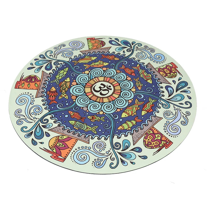 Nicegood Round Suede Rubber Meditation Yoga Mat