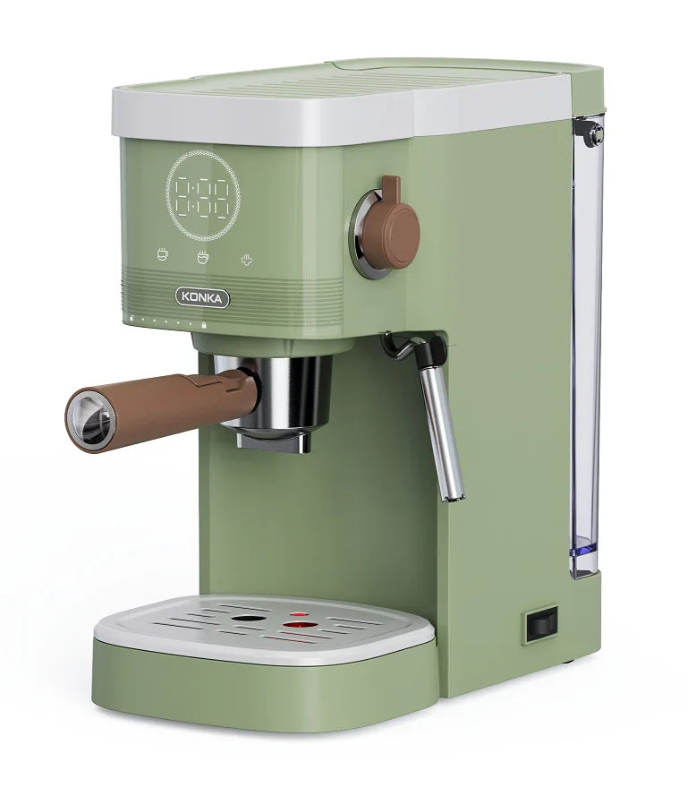 Retro Pretty Look  Coffee Machine Small Coffee Maker Semi-Automatic Milk Foam Coffee Machine for Household Machine