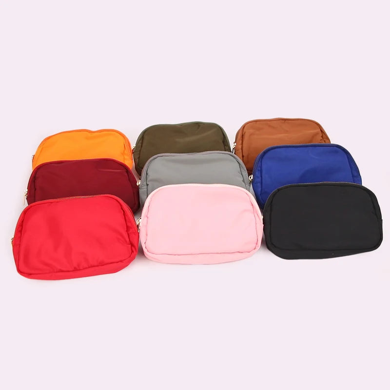 BEARKY Fuzzy Waterproof 2L Belt Bag Nylon Zipper Waist Bags Mens Large Fanny Pack Buckle Gold Mini Shoulder Sports Crossbody Bag