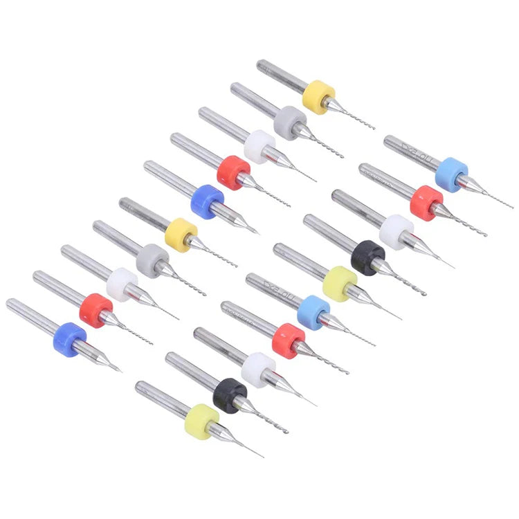 DZ 20pc Straight Shank Twist Drill Bits Mini Fixed Shank Pressure Plate Stone Jewellery Carbide Micro Drill Bits Metric Cemented