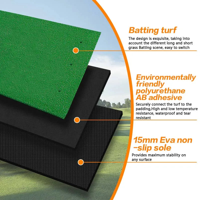 Golf Mats Practice Outdoor/Indoor Training Aids for Backyard Driving Swing Chipping Thickened Artificial Turf Mat