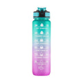 Custom Logo and Color Nice Advertising Gift Plastic Motivation Creative Water Bottle with Straw Simple Student Bottle with Rope