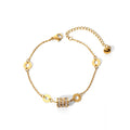New Arrival Stainless Steel 18K Gold Plated Small Barbaric CZ Diamond Waist Bracelets for Women