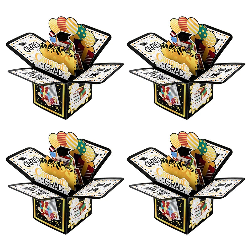 Graduation Pop up 3D Card Graduation Greeting Gift Cards With Envelope for High School College Students Graduation Gifts