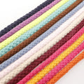 Colorful Braided Macrame Cord 5mm 8-Strand Macrame Cotton Cord  100% Cotton Braided Rope