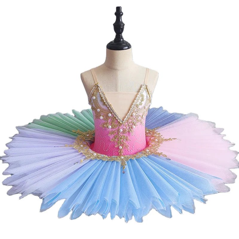 Children's Pettiskirt Performance Wear New Suspender Gauze Skirt Toddler Little Swan Dance Costume